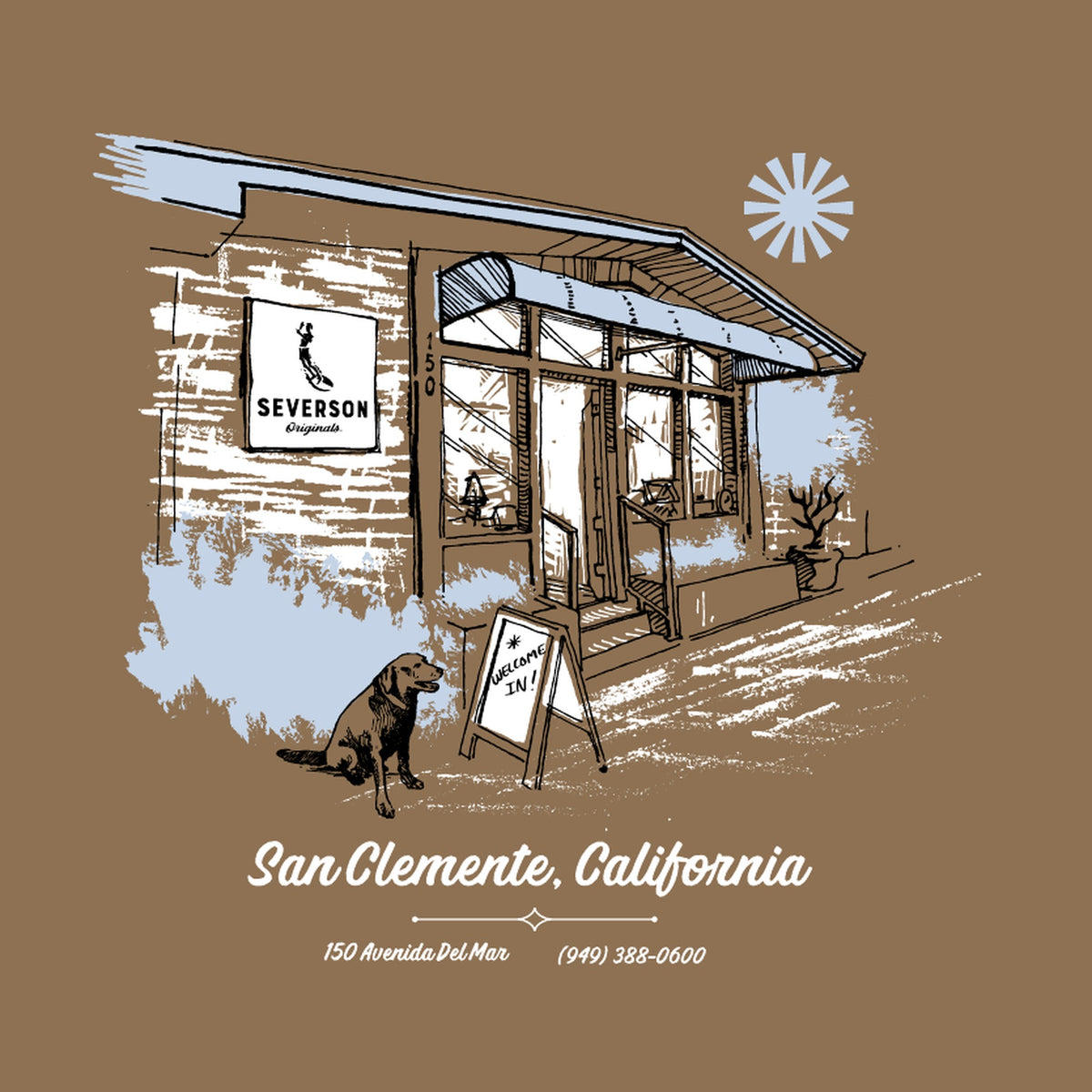 150 Avenida Del Mar tee back art, Clay