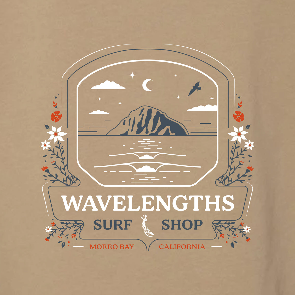 SEVERSON ORIGINALS &amp; WAVELENGTHS SURF SHOP &quot;CRESCENT MOON&quot;