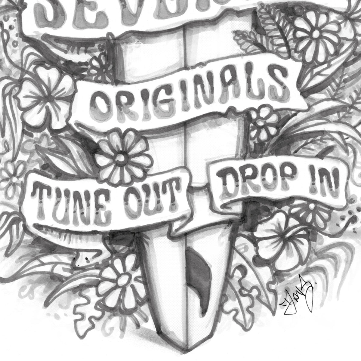 &quot;COUNTRY&quot; PEN &amp; INK DRAWING