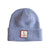 Uni-sex cuff beanie in grey heather with Severson Originals logo in red, white and blue square patch.