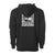 Retro style surf design of surfer from 1960. Text on top and bottom reading severson originals. Black pullover hoodie.